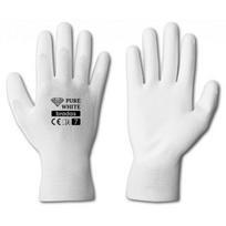 Darbo pirštinės Pure white, padengtos poliuretanu, 10 d.