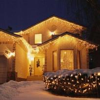 Lempučių girlianda Varvekliai 6 m 120 LED, šiltai baltos + balta blykstė