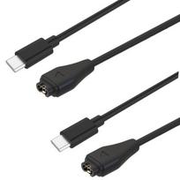 2 USB-C kabelių rinkinys Garmin Fenix 8 E 7 7S 7X 6 6S 6X 5 Forerunner 965 45 265 Vivoactive 5 Phonillico® laikrodžiams