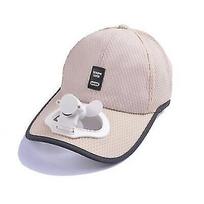 Tiiqang Vasaros Ventiliatoriaus Aušinimo Beisbolo Kepuraitė, Usb Įkraunama Apsauginis Kremas Nuo Saulės, Skrybėlė Sport B_, Beige