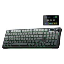 AULA S98 Pro belaidė mechaninė klaviatūra, išmanusis ekranas ir rankenėlė, trijų režimų kreminė klaviatūra, karštai keičiama RGB žaidimų klaviatūra su apšvietimu, juoda