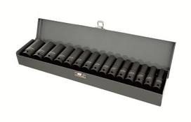 15 vnt. smūginių ilgintų galvučių rinkinys Cr-mo 1/2" 10-32mm