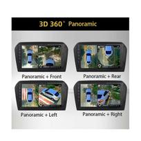 360 Automobilių kameros panoraminis erdvinis 1080p AHD dešinėn+kairė+priekinė+galinė kameros sistema, skirta „Android Auto R“ Black