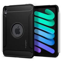 iPad Mini 6 dėklas - SPIGEN - Rugged Armor - Juodas Matinis - Anglies Pluoštas - Oro Pagalvė