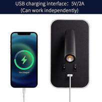 LED sieninis šviestuvas su jungikliu skaitymo lempa USB įkrovimo prievado apšvietimas reguliuojamas prožektorius 3w+9w