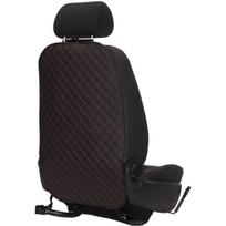 Automobilio sėdynės atlošo apsauga nuo vaikų EVAtech ECO 75x46 cm - juoda / juodi kraštai / raudonos siūlės
