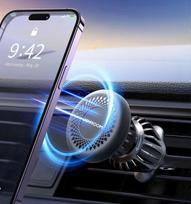 Telefono laikiklis Mobiliojo telefono laikiklis, automobilio magnetas, metalinis kablys, automobilio ventiliacija su 6 stipriais magnetais, universalus automobilio laikiklis, suderinamas su "iPhone", "Samsung" ir "Xiaomi"