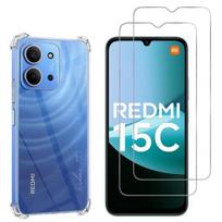 Apsauginis dėklas Xiaomi Redmi 15C 4G ir 2 stikliniai ekrano apsaugos filtrai Phonillico®