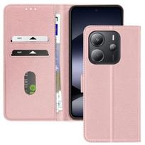 Smartfonų dėklas - Xiaomi - Redmi Note 14 4G - Piniginė - Rožinė Champagne - Vaizdo laikiklis