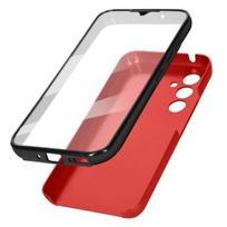 360° dėklas - Samsung - Galaxy A54 5G - Raudona - Polikarbonatas - Silikonas - Lengvas dizainas
