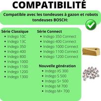 Atsarginė peilis Bosch Indego 400 800 1000 1100 1200 Connect XS S M [30 peilių + 30 varžtų rinkinys] Phonillico®
