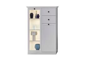 Vitrinos spintelė Trendteam Baxter, 120x41x194 cm, balta