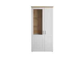 Vitrinos spintelė Trendteam Shade, 95x38x194 cm, balta/ruda