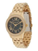 MICHAEL Michael Kors Analoginis (įprasto dizaino) laikrodis 'HARLOWE' auksas / juoda