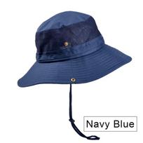 (56-58cmNavyBlue)2024 Vyriška kepurė Panama Bucket Kepurė lauko apsauga nuo saulės Kepurės vyrams Madinga Vasarinė kepurė antveidis Žvejo kepurė Anti-UV Vyriška kepurė, (56–58 cm tamsiai mėlyna)