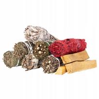 smilkalų rinkinys: šalavijas, Palo Santo, eukaliptas