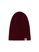 GOBI Cashmere Megzta kepurė 'Unisex Cashmere Rib Knit Hat' vyšninė spalva