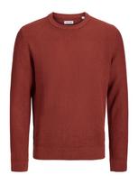 JACK & JONES Megztinis 'JJPANNEL' rūdžių raudona