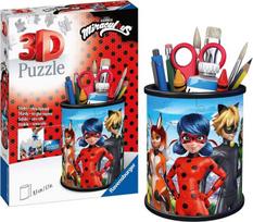 Ravensburger 3d dėlionė 11278 - Utensilo Miraculous - rašiklių laikiklis gerbėjams nuo 6 metų, stalo organizatorius vaikams