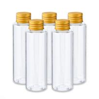 100 ml PET plastikinis buteliukas su auksiniu aliumininiu kamščiu – 5 vnt.