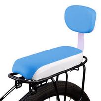 (-mėlynas balnas)Dviračio galinis balnelis Dviračio sėdynė su atlošu su rankena ir pedalais Kalnų dviračio elektrinio dviračio vaikiškos sėdynės montavimo priedai, (-mėlynas balnas)