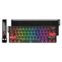 DAREU COOL60 60% Hall Effect žaidimų klaviatūra, matiniai skaidrūs klavišų dangteliai, juoda