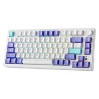 DAREU EK75PRO belaidė žaidimų klaviatūra, 75 % RGB karštai keičiama kreminė mechaninė klaviatūra su sukamuoju jungikliu, trijų režimų ryšys violetinė