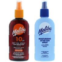 Malibu SPF10 bronzinis aliejus 200 ml + purškiamas balzamas po saulės 200 ml