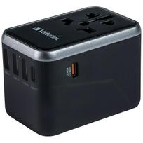 „VERBATIM“ KELIONINIS ADAPTERIS, 3 X USB-A, 2 X USB-C, 61 W, SKIRTAS ĮKRAUTI KELIS ĮRENGINIUS