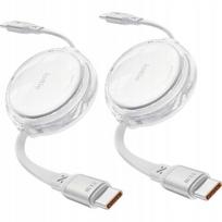 Kabelis iOttie 100W Retractable USB-C Cable 2 Pack, white