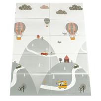 Didelis dvipusis sulankstomas lavinamasis kilimėlis vaikams, 120 x 180 cm.