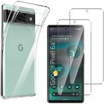 Google Pixel 6a dėklas ir 2 grūdinto stiklo ekrano apsaugos plėvelės Phonillico®
