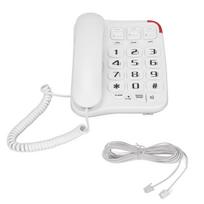 Didelio mygtuko telefonas su 3 vaizdo klavišais, sustiprintu garsu, laidiniu laidiniu telefonu, skirtas senjorams namų biure