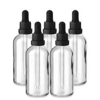 Stiklinis 100 ml butelis su stikline pipete ir apsauginiu dangteliu, 5 vnt. rinkinys