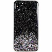 Blizgantis dėklas su blizgučiais Samsung Galaxy S21+ 5G Star Glitter, juodas