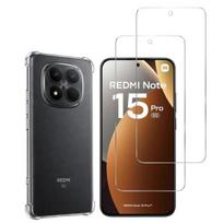 Apsauginis dėklas Xiaomi Redmi Note 15 PRO 5G ir 2 grūdinto stiklo ekrano apsaugos plėvelės Phonillico®