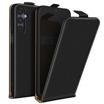 Vertikala dangtelio byla - Samsung - Galaxy A16 - Juoda - Dirbtinė oda - Integruota kortelių laikymo vieta