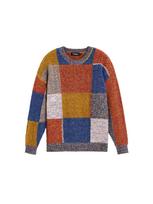 Desigual Megztinis mėlyna / garstyčių spalva / oranžinė / balta