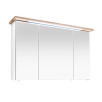 Veidrodinė spintelė su LED apšvietimu 84-III balta / ąžuolas