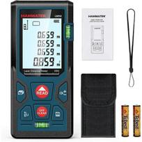 Skaitmeninis lazerinis atstumo matuoklis, LM50 50 m skaitmeninis lazerinis matuoklis, ilgis / plotas / tūris / Pitagoro teorema su LCD foniniu apšvietimu, IP54 (50 m)