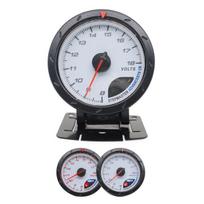 60 mm automobilio skaitiklio padidinimo vandens temperatūra alyvos temperatūros slėgis tachometras voltas oro degalų išmetimo DUJOS RPM baltas veido matuoklis
