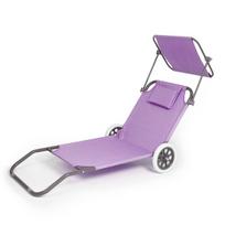 Gultas paplūdimio sulankstomas su ratukais Be-active.pl LT12, violetinė