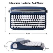 „Yunzii Actto B303“ Vidurnakčio Karinio Jūrų Laivyno Retro Belaidis „Bluetooth“ Rašomosios Mašinėlės Estetinis Klaviatūra_, Ivory Butter