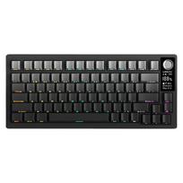 LANGTU LT75Pro belaidis mechaninis klaviatūra su spalvotu ekranu ir sukiojamu rankenėle, pritaikoma RGB žaidimų klaviatūra, juoda