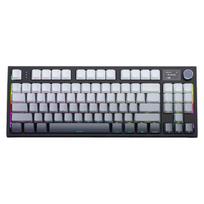 ATTACK SHARK K86 mechaninė klaviatūra su sukiojamu rankenėle ir 1,2 colio HD OLED ekranu „Moonlit Night“ Juoda