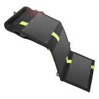 20W Atsparus Saulės Įkroviklis Su Dvigubu USB, Sulankstomas Lauko Juodas