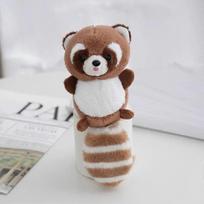 16 Cm Pliušinė Raudona Panda Lėlės Kuprinė Pakabukas Pliušinis Žaislas Animacinis Filmas Raktų Pakabukas, Imitacija Maža Dekoravimo Veikla, Dovana Pliušinė Raudona Panda_Brown