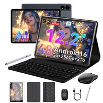 Planšetinis kompiuteris TABWEE T60 12.2" 2.5K FHD, 48GB + 256GB / SD 2TB, Gemini AI, 10000 mAh, 16 MP + 8 MP, 4G LTE + 5G WIFI, Android 16 - Pilka