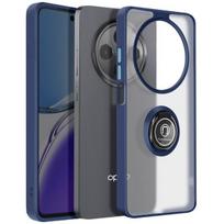Oppo Reno 12F dėklas - AVIZAR - Magnetinis žiedas - Skaidrus nugarėlė - Smūgiams atsparus - Mėlynas