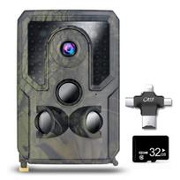 32GB PR400 medžioklės kamera su keturių viename kortelių skaitytuvu, „Military Green“, naktinis matymas, judesio aptikimas, atsparus vandeniui